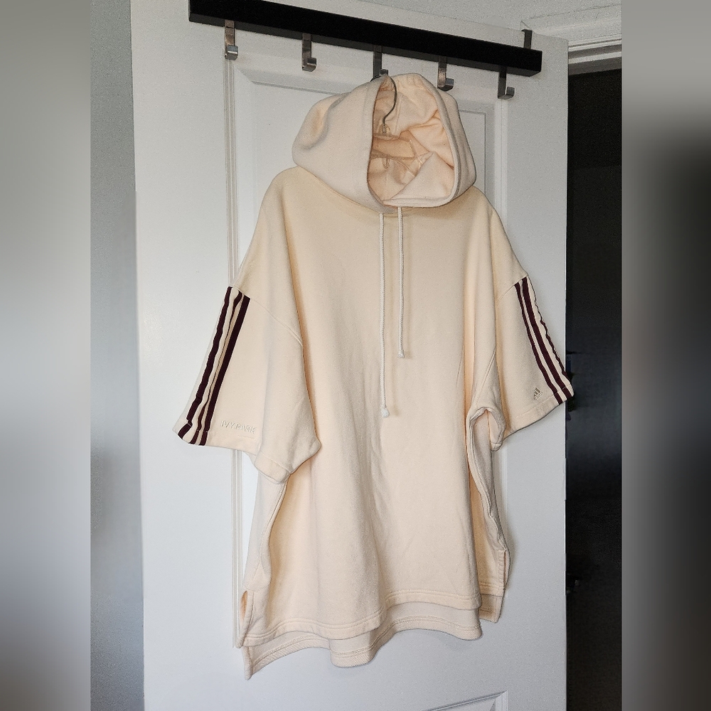 Adidas x Ivy Park Hoodie, Ecru Tint | Maroon, Unisex M - Picture 3 of 9